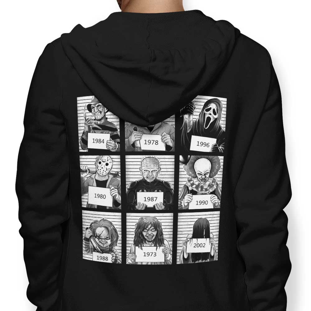 All horror hoodie fashion black and white