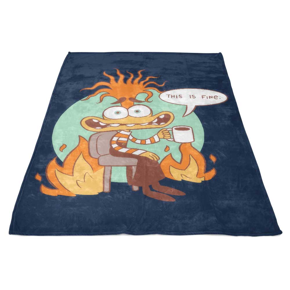 Anxiety is Fine - Fleece Blanket