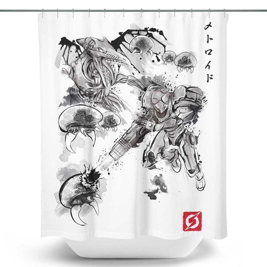 Attack of the Space Pirates - Shower Curtain