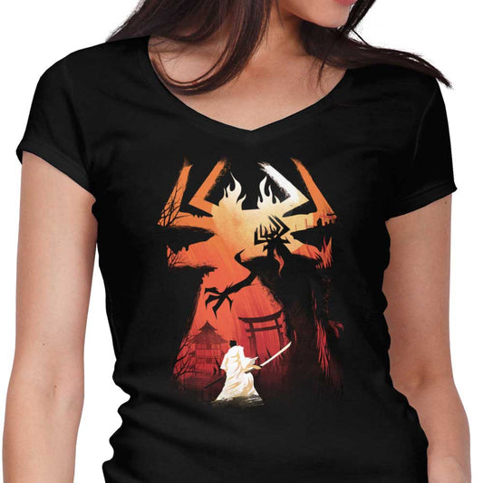 Battle the Darkness - Women's V-Neck