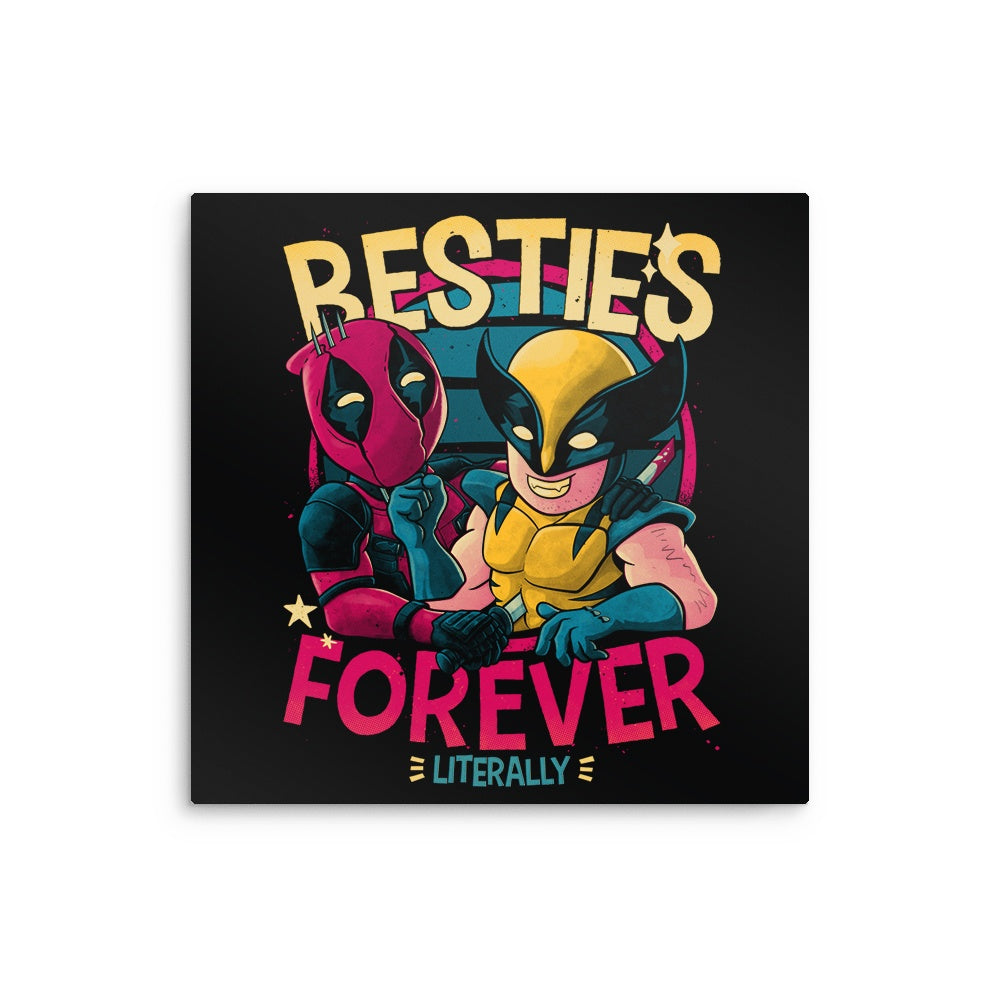 Besties Forever - Metal Print