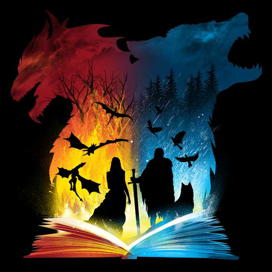 Book of Fire and Ice - Fleece Blanket