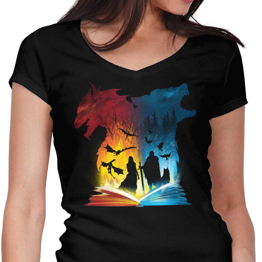 Book of Fire and Ice - Women's V-Neck