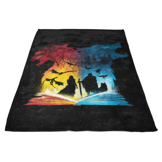 Book of Fire and Ice - Fleece Blanket