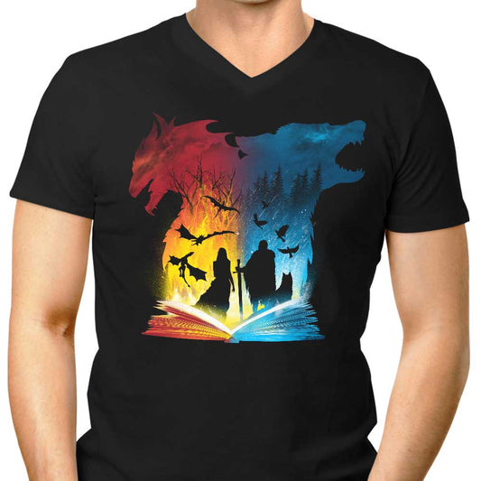 Book of Fire and Ice - Men's V-Neck