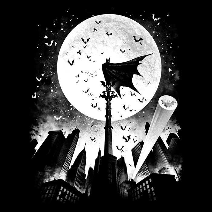 Caped Silhouette - Metal Print