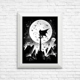 Caped Silhouette - Posters & Prints