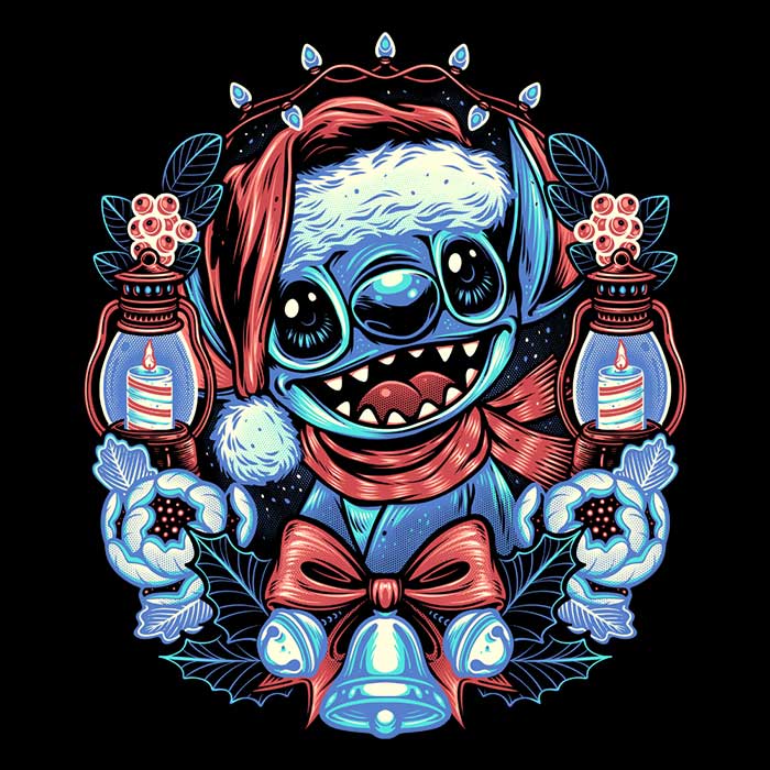 Christmas Alien - Metal Print