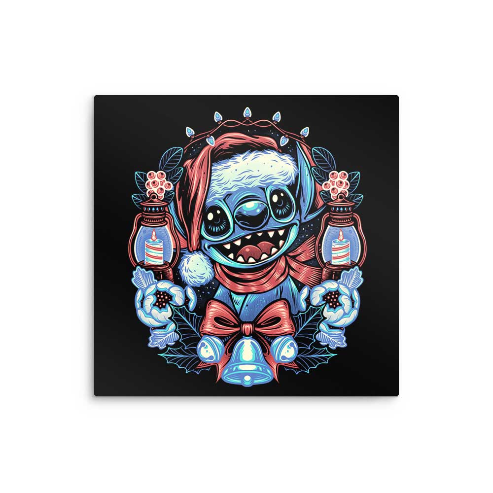 Christmas Alien - Metal Print