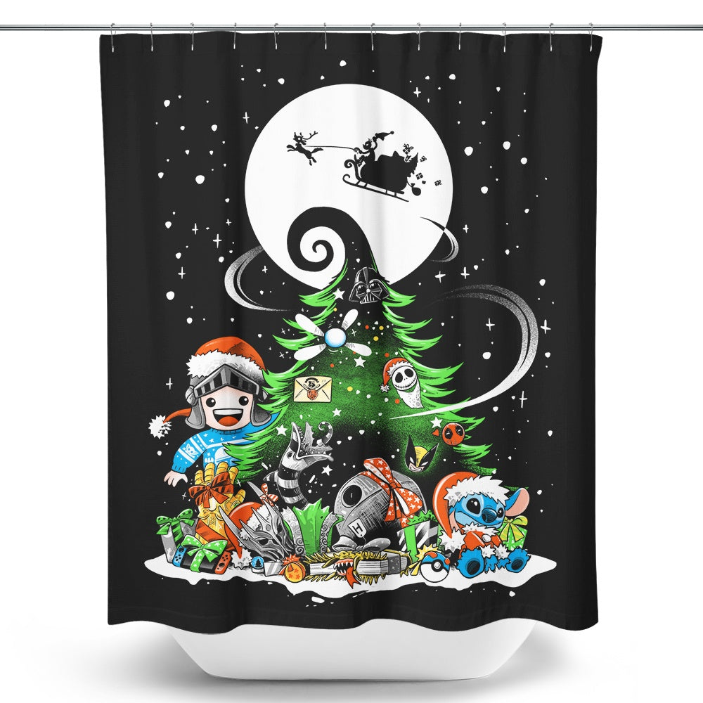 Christmas With Teerion - Shower Curtain