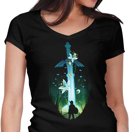 Courage Sword - Women's V-Neck