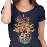 Digital Dino Evolution - Women's V-Neck