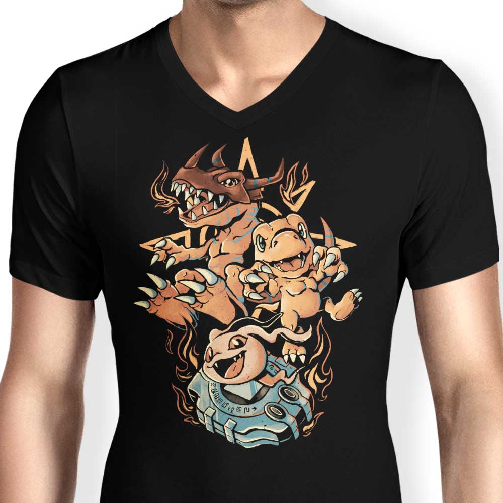 Digital Dino Evolution - Men's V-Neck