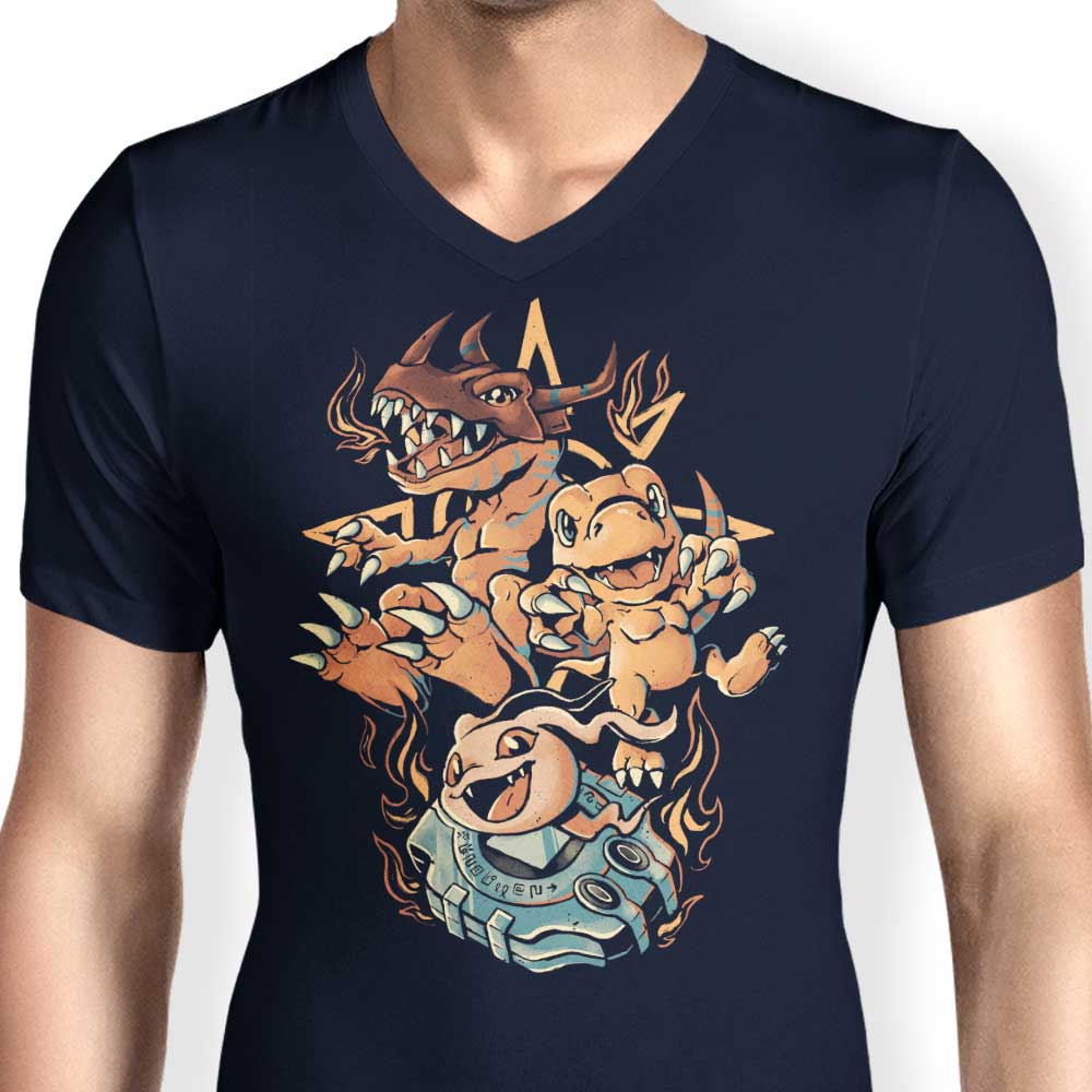 Digital Dino Evolution - Men's V-Neck