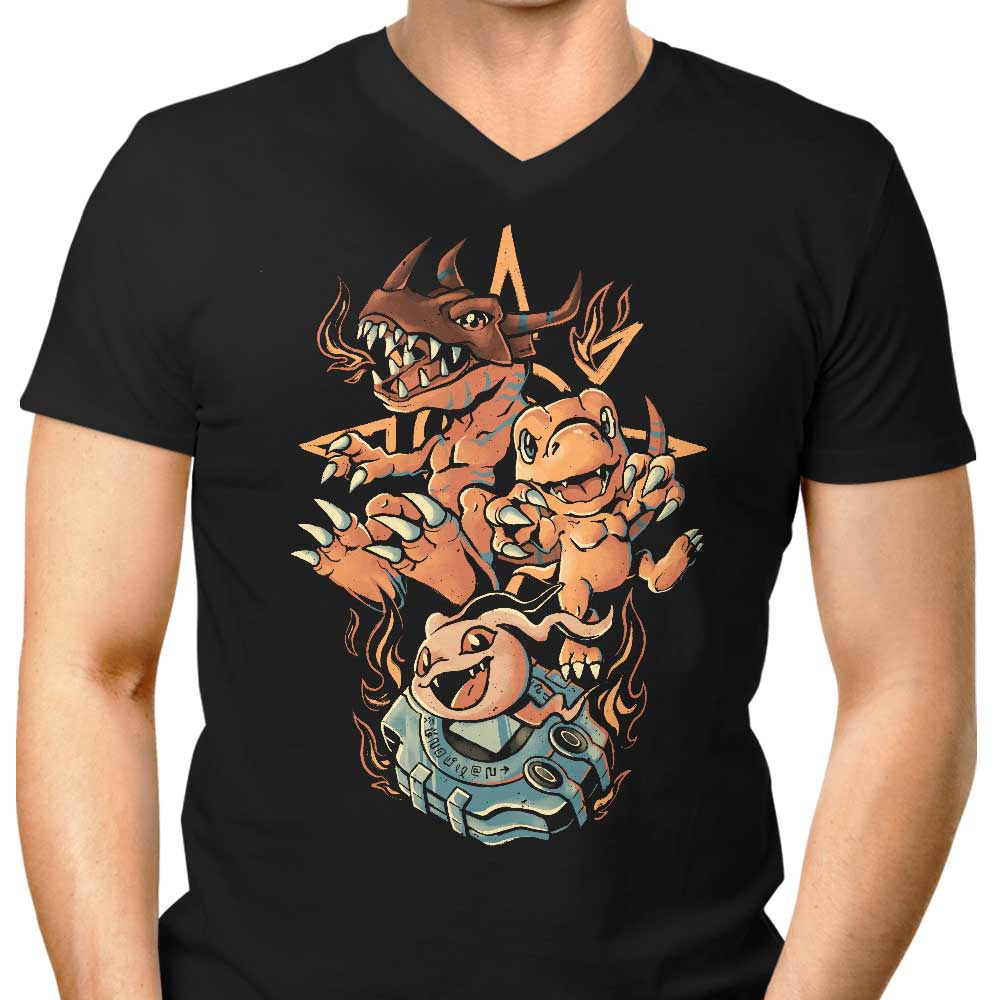 Digital Dino Evolution - Men's V-Neck