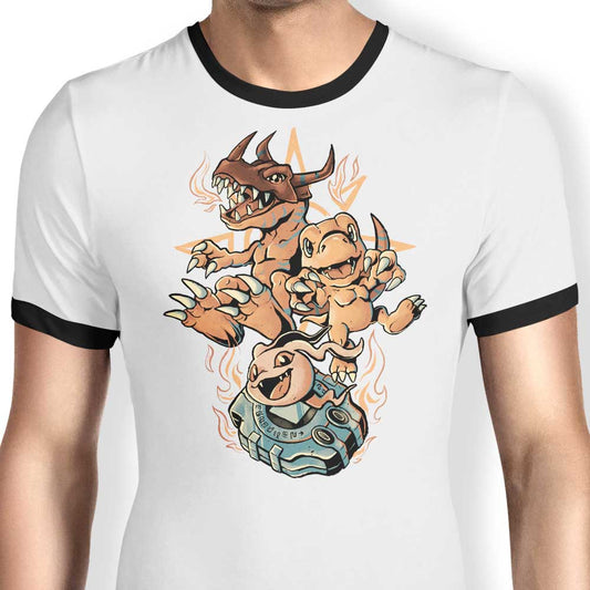 Digital Dino Evolution - Ringer T-Shirt