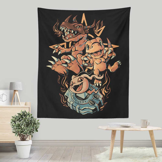 Digital Dino Evolution - Wall Tapestry