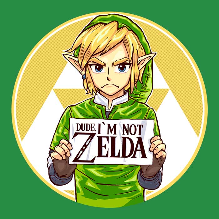 Dude, I'm Not Zelda - Shower Curtain