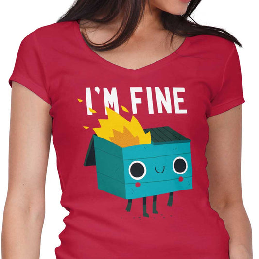 Dumpster is Fine - Women's V-Neck