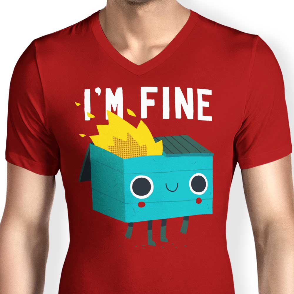 Dumpster is Fine - Men's V-Neck