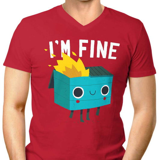 Dumpster is Fine - Men's V-Neck