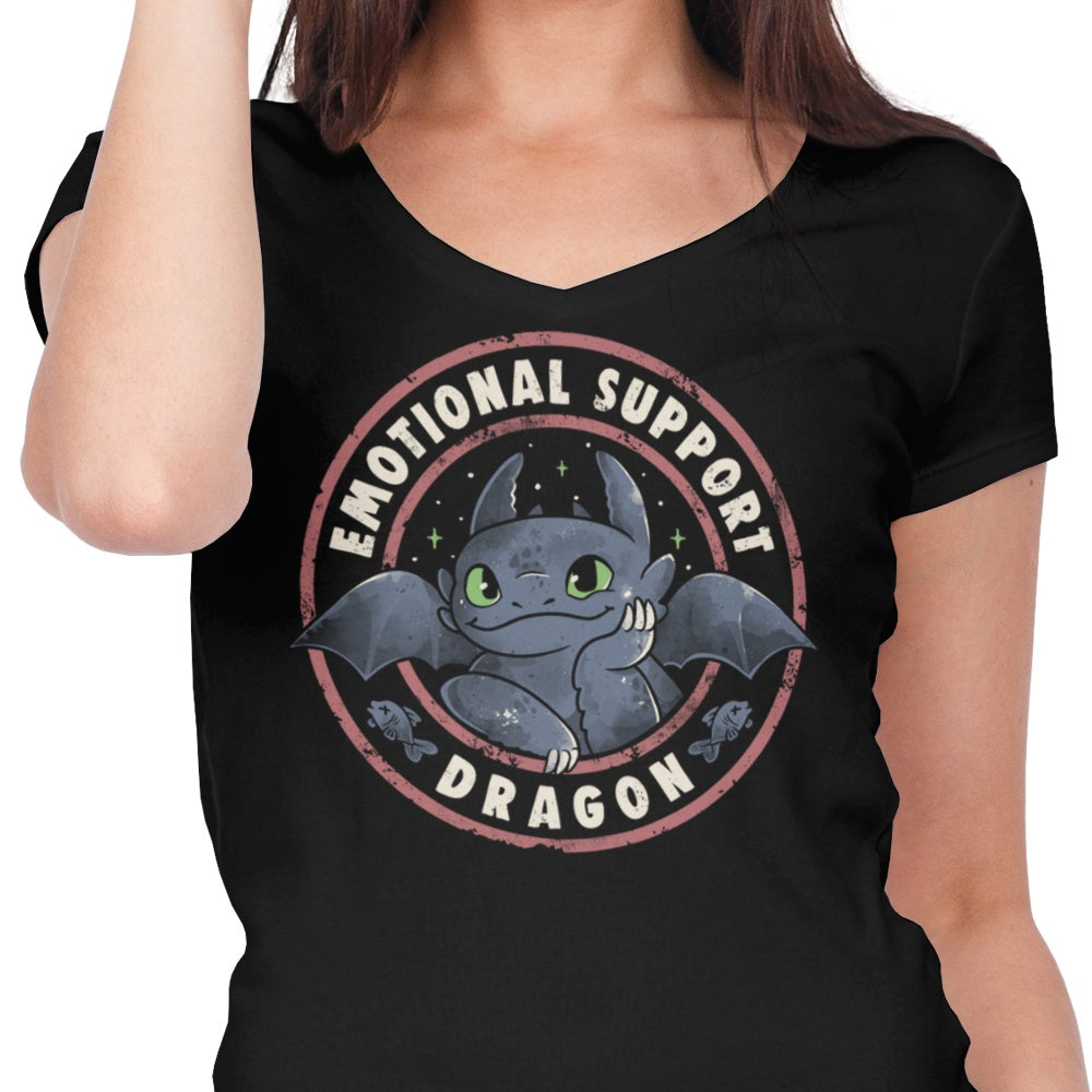 Emotional Support Dragon - Women's V-Neck