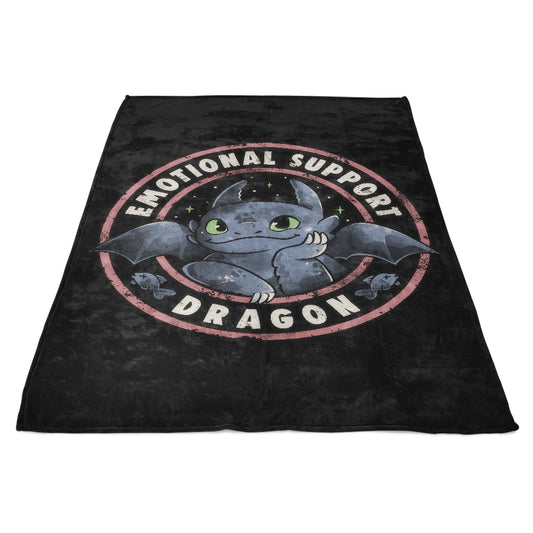 Emotional Support Dragon - Fleece Blanket