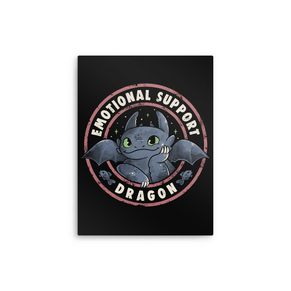 Emotional Support Dragon - Metal Print