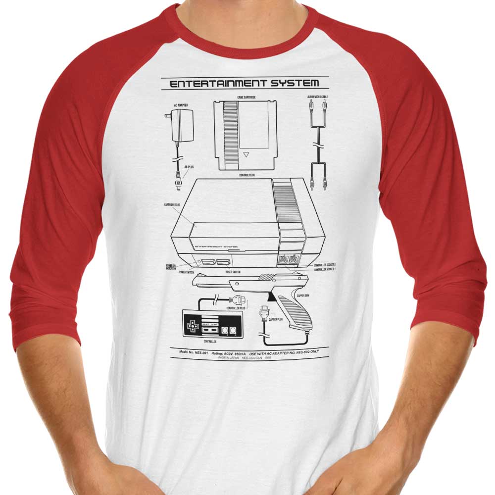 Entertainment System (Alt) - 3/4 Sleeve Raglan T-Shirt