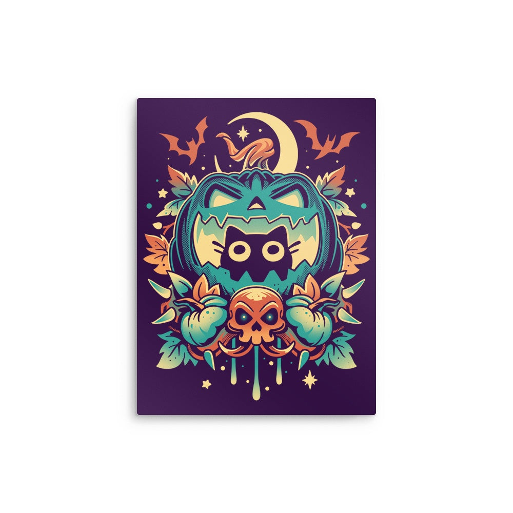 Episode 11: Halloween Cat - Metal Print