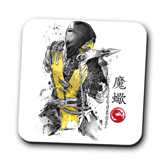 Fire Warrior Sumi-e - Coasters