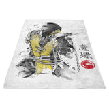 Fire Warrior Sumi-e - Fleece Blanket