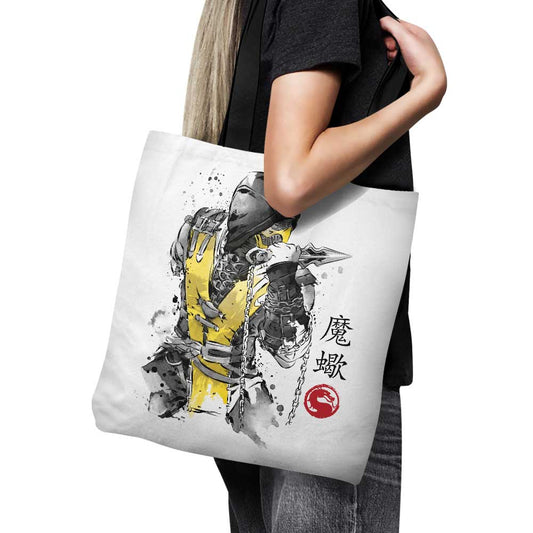 Fire Warrior Sumi-e - Tote Bag