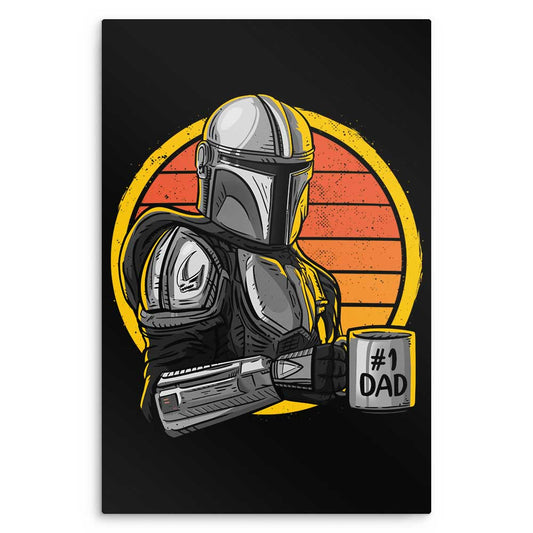 Galaxy's Best Dad - Metal Print