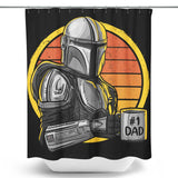 Galaxy's Best Dad - Shower Curtain