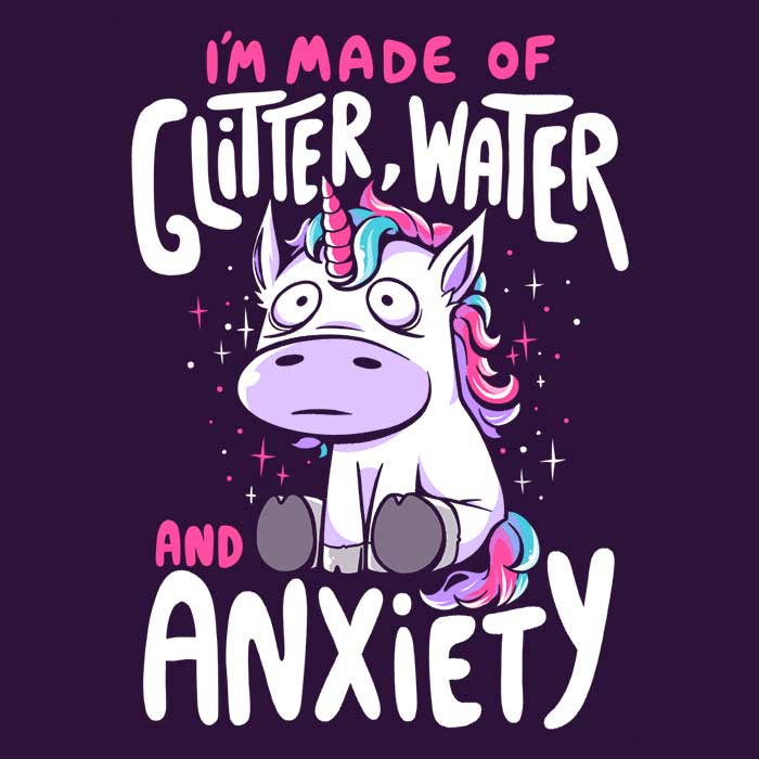 Glitter, Water, and Anxiety - Fleece Blanket