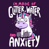 Glitter, Water, and Anxiety - Fleece Blanket