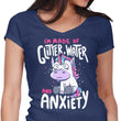 Glitter, Water, and Anxiety - Women's V-Neck