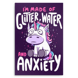 Glitter, Water, and Anxiety - Metal Print