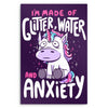 Glitter, Water, and Anxiety - Metal Print