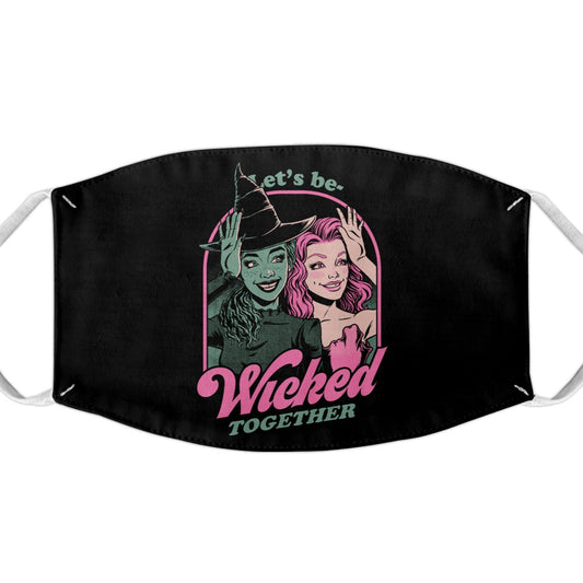 Green and Pink Witches - Face Mask