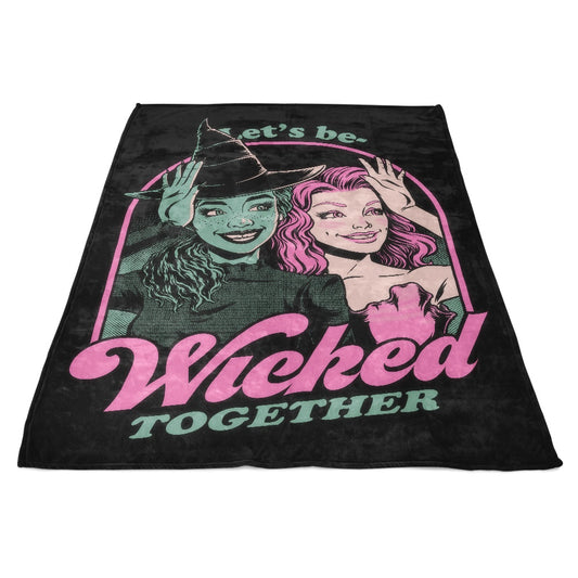 Green and Pink Witches - Fleece Blanket