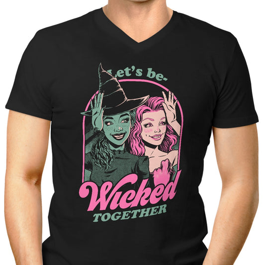 Green and Pink Witches - Men's V-Neck