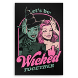 Green and Pink Witches - Metal Print