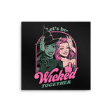 Green and Pink Witches - Metal Print