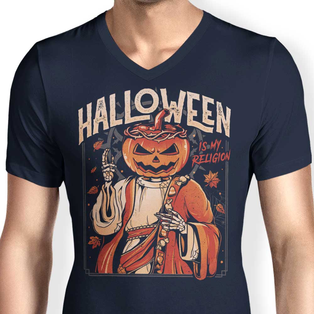 Halloween is My Religion - Men's V-Neck