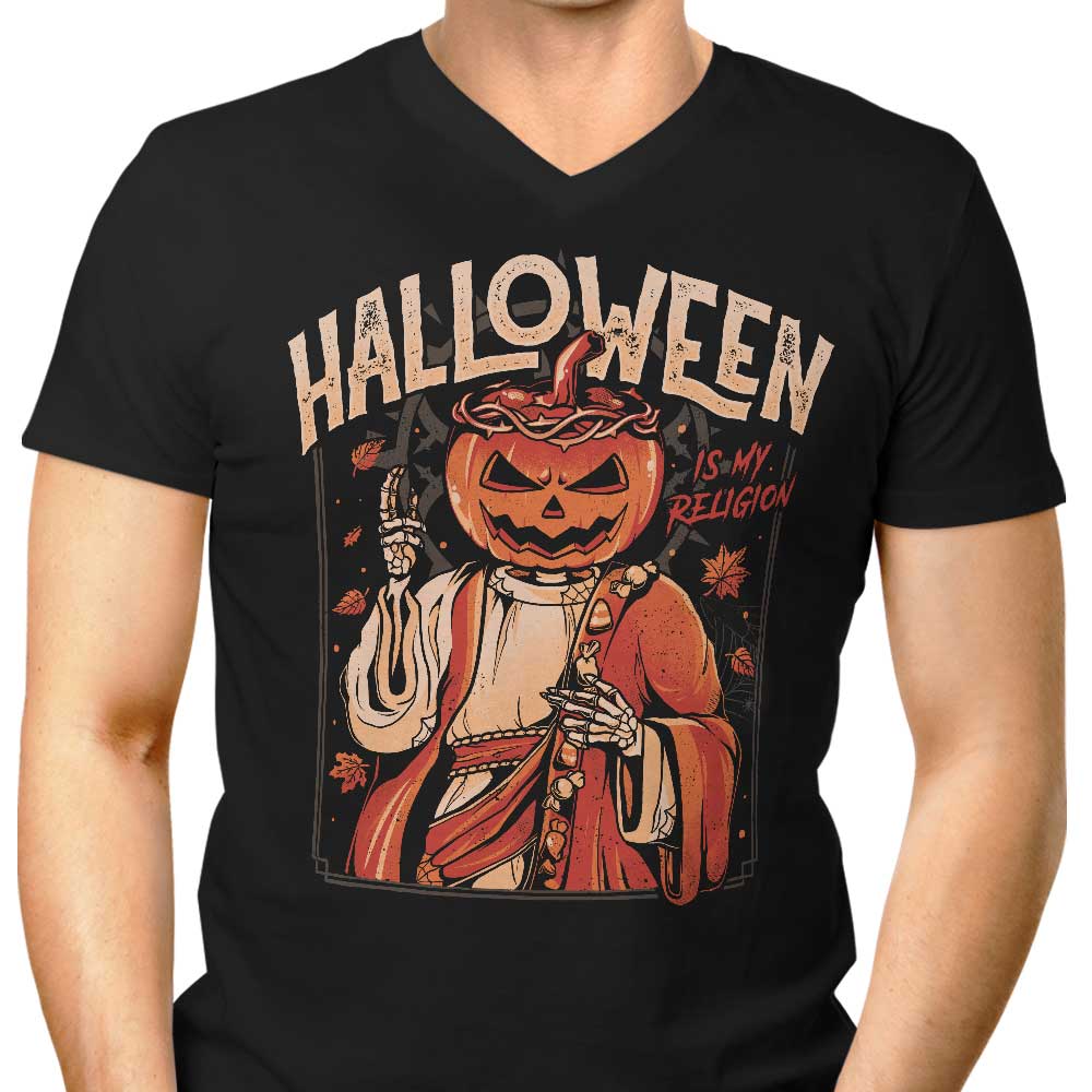 Halloween is My Religion - Men's V-Neck