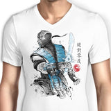 Ice Warrior Sumi-e - Men's V-Neck