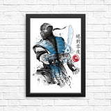 Ice Warrior Sumi-e - Posters & Prints