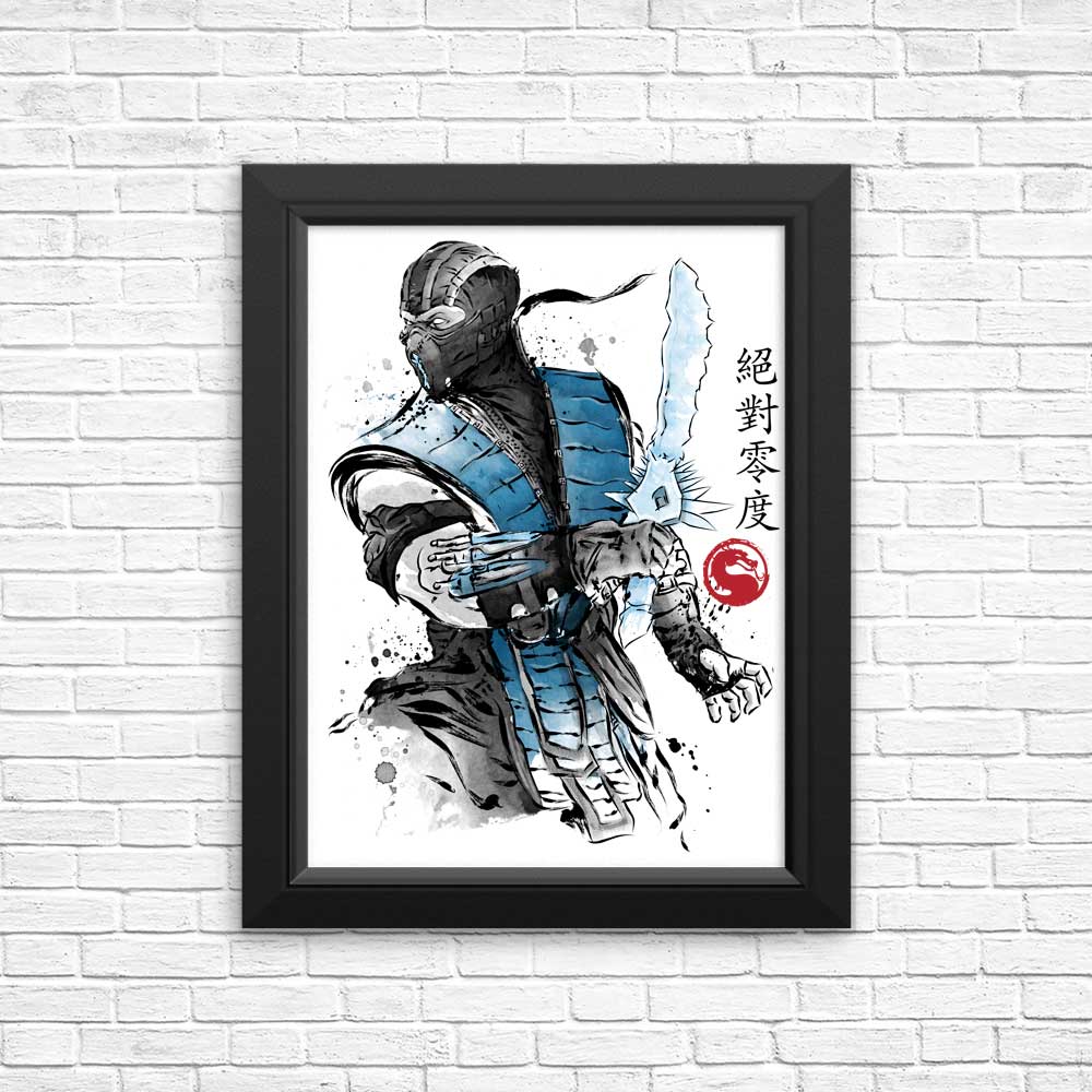 Ice Warrior Sumi-e - Posters & Prints